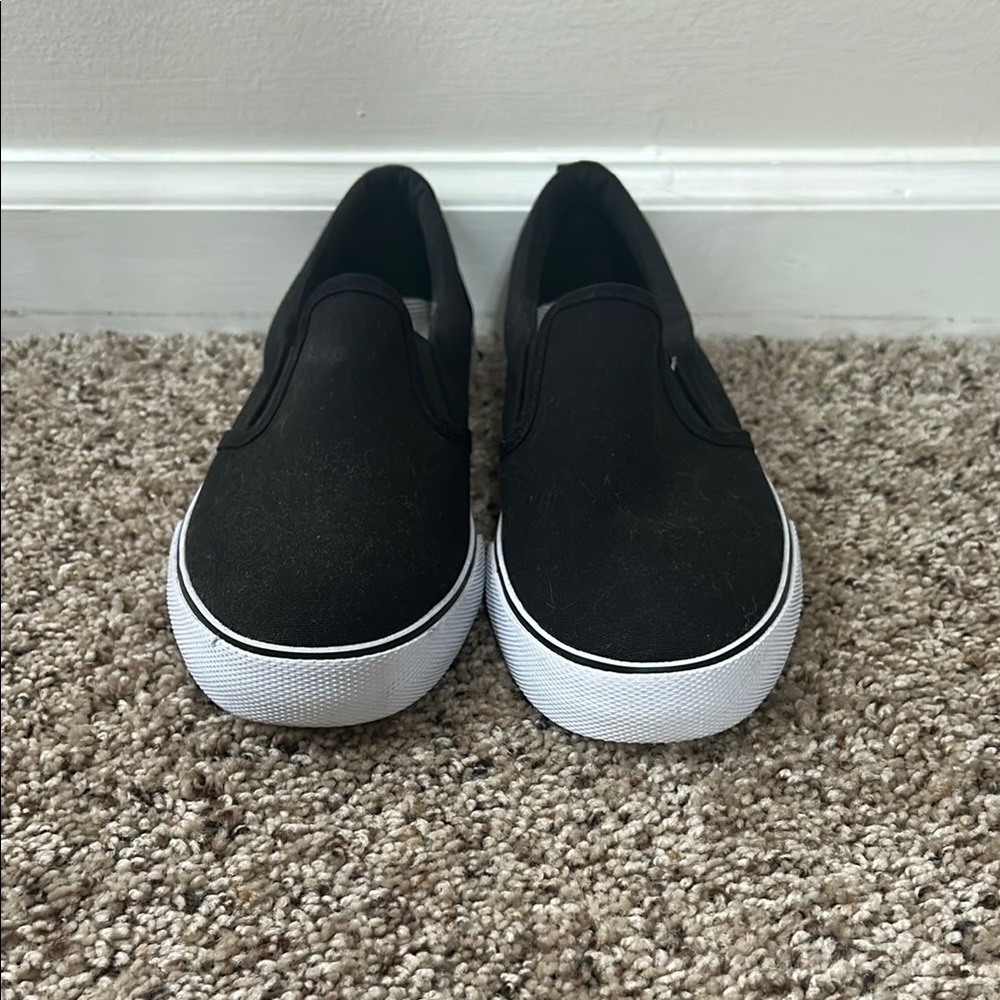 Black Slip-On Sneakers
